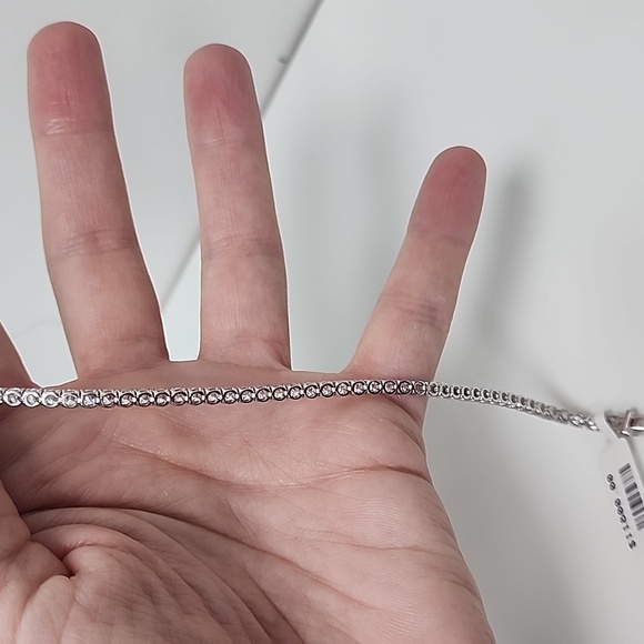 5.05 CT Lab-Grown Diamonds NWT 14K White Gold Tennis Bracelet Non-certified - Picture 7 of 7